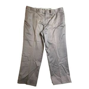 Perry Ellis Pants Adult 40x29 Gray Portfolio‎ Flat Front Straight Leg Dress Mens